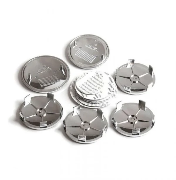 7Pcs BMW 50th Anniversary Emblem Centre Caps Badges Black & White 5x120 68MM