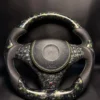 Custom Carbon Fiber Steering Wheel for BMW E90 E92 E82 M3 - Green Flake -