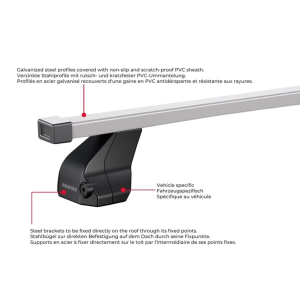 Fix Point Roof Racks for BMW 6 Series G32 Gran Turismo 2018-2019 Steel Gray