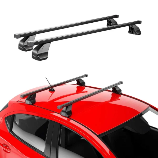 Fix Point Roof Racks Cross Bars for BMW 3 Series G20 Sedan 2019-2026 Steel Black