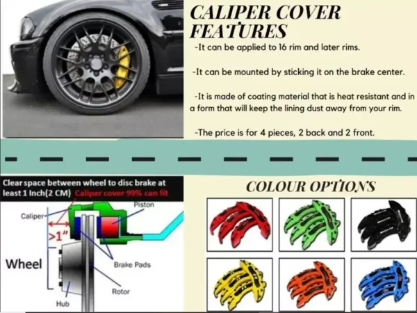 Brake Caliper Cover for BMW X1 X2 X3 X4 X5 X6 M3 M4 M2 M1 F30 F10 F20 E30 E36SET