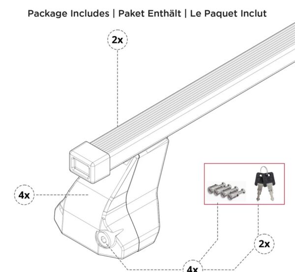 Fix Point Roof Racks for BMW 6 Series G32 Gran Turismo 2018-2019 Steel Gray