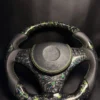 Custom Carbon Fiber Steering Wheel for BMW E90 E92 E82 M3 - Green Flake -