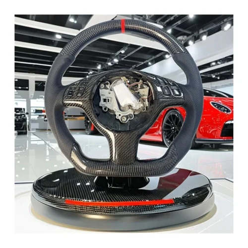 s-l960 1X Real Carbon Fiber Steering Wheel FOR BMW M3 E46 E39 E53 330ci 325i 2001-06