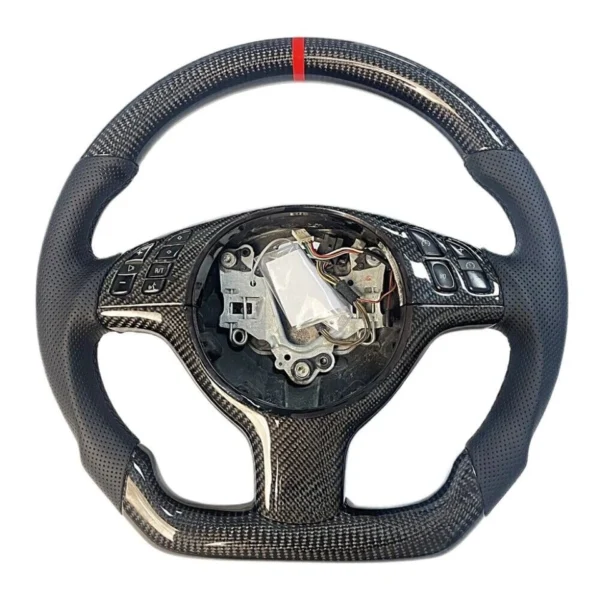 s-l960 1X Real Carbon Fiber Steering Wheel FOR BMW M3 E46 E39 E53 330ci 325i 2001-06