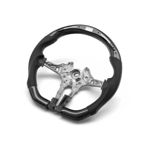 SHFT BMW Flat Bottom Steering Wheel In Gloss Carbon Fibre & Leather With LED Race Display SHFT BMW Flat Bottom Steering Wheel In Gloss Carbon Fibre & Leather With LED Race Display