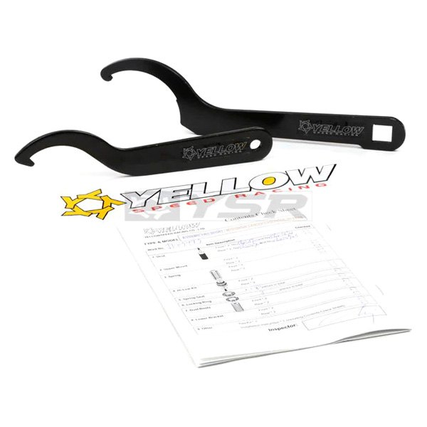 Dynamic Pro™ Front and Rear Monotube Adjustable Lowering Air Strut Kit with 4.0" Front and Rear Body Drop by Yellow Speed Racing®.