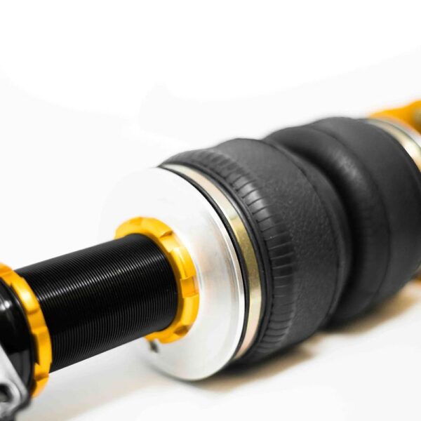 Dynamic Pro™ Front and Rear Monotube Adjustable Lowering Air Strut Kit with 4.0" Front and Rear Body Drop by Yellow Speed Racing®.