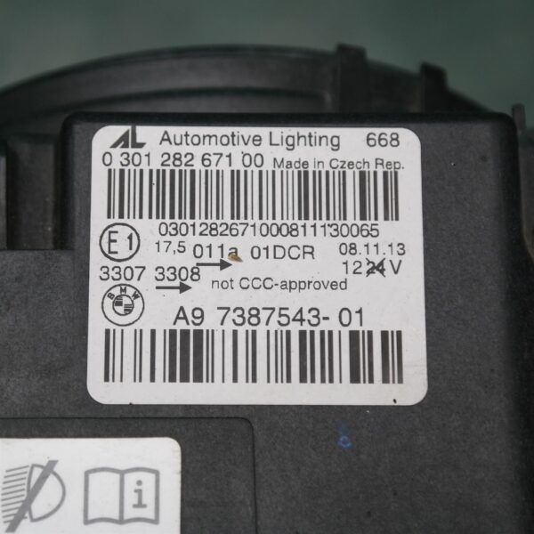 SAMSUNG CSC LEFT HEADLAMP F32/F33/F36, COUPE/CABRIO/HATCH, XENON, ADAPTIVE TYPE, 07/13-12/20