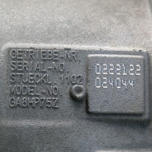 TRANS/GEARBOX AUTO, DIESEL, 3.0, xDRIVE30d, TURBO, N57N, GA8HP75Z, F15, 09/13-07/18