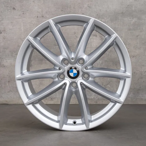 OEM BMW X5 X6 Rims 18 inch G05 G06 Styling 618 V-spoke 6880684 silver NEW