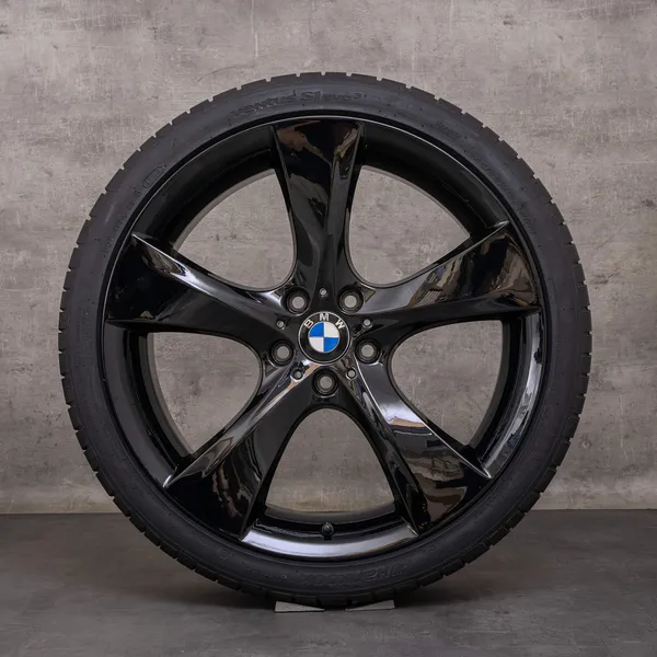 30412-s (2) OEM BMW 5 Series GT 7 Rims 21 inch F07 F01 F02 F03 Summer Wheels Styling 311 black high gloss 6792592 6792593