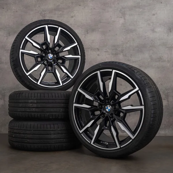 OEM BMW 8 Series rims 20 inch G14 G15 G16 summer wheels styling 895 M 5A07086 5A07087 black glossy turned