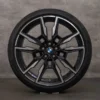 OEM BMW 8 Series rims 20 inch G14 G15 G16 summer wheels styling 895 M 5A07086 5A07087 black glossy turned