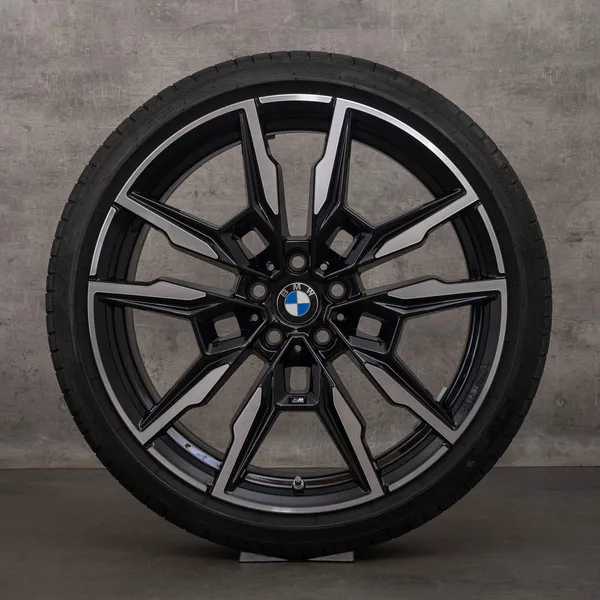 OEM BMW 8 Series rims 20 inch G14 G15 G16 summer wheels styling 895 M 5A07086 5A07087 black glossy turned