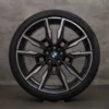 OEM BMW 8 Series rims 20 inch G14 G15 G16 summer wheels styling 895 M 5A07086 5A07087 black glossy turned