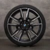 OEM BMW 8 Series rims 20 inch G14 G15 G16 summer wheels styling 895 M 5A07086 5A07087 black glossy turned
