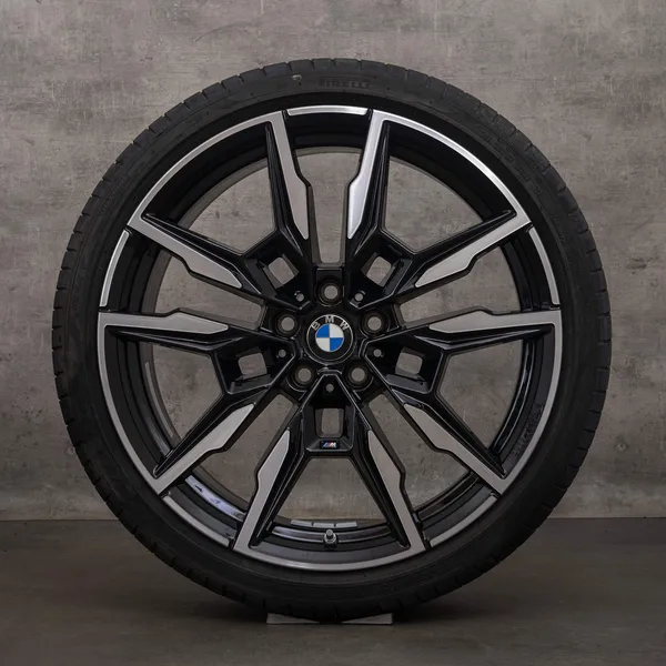 OEM BMW 8 Series rims 20 inch G14 G15 G16 summer wheels styling 895 M 5A07086 5A07087 black glossy turned