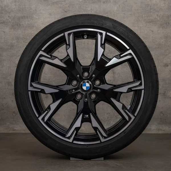 OEM BMW 1 Series rims 19 inch F70 M135 xDrive summer wheels styling 976 M 5A45267 jet black glossy turned