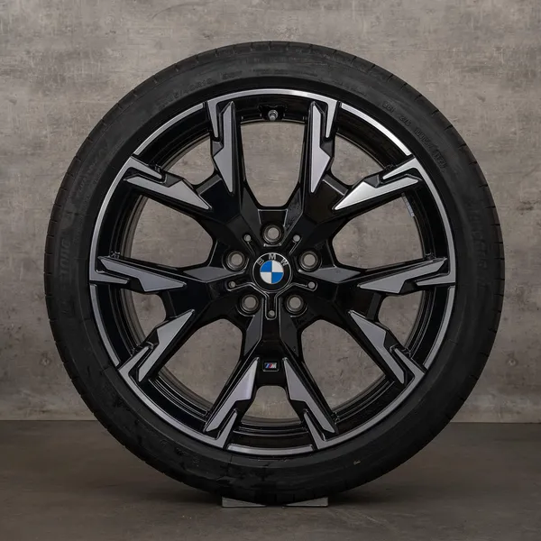 OEM BMW 1 Series rims 19 inch F70 M135 xDrive summer wheels styling 976 M 5A45267 jet black glossy turned