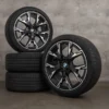 OEM BMW 1 Series rims 19 inch F70 M135 xDrive summer wheels styling 976 M 5A45267 jet black glossy turned