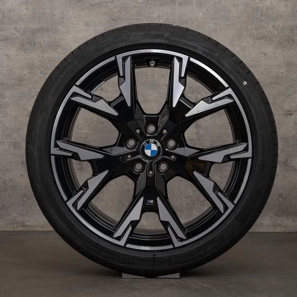 OEM BMW 1 Series rims 19 inch F70 M135 xDrive summer wheels styling 976 M 5A45267 jet black glossy turned