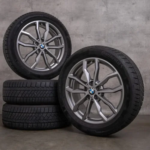 OEM BMW X1 X2 winter wheels 18 inch F48 F39 rims styling 771 M 6877550 ferric grey