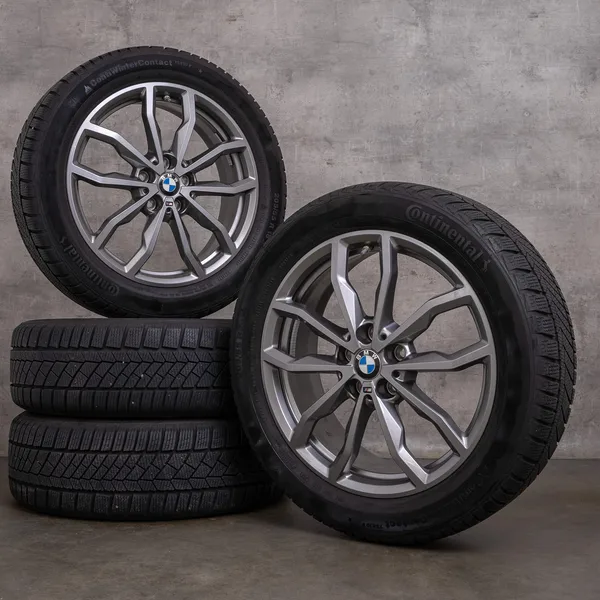 OEM BMW X1 X2 winter wheels 18 inch F48 F39 rims styling 771 M 6877550 ferric grey