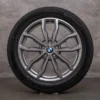 OEM BMW X1 X2 winter wheels 18 inch F48 F39 rims styling 771 M 6877550 ferric grey
