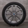 OEM BMW X1 X2 winter wheels 18 inch F48 F39 rims styling 771 M 6877550 ferric grey