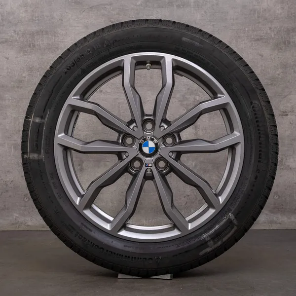 OEM BMW X1 X2 winter wheels 18 inch F48 F39 rims styling 771 M 6877550 ferric grey