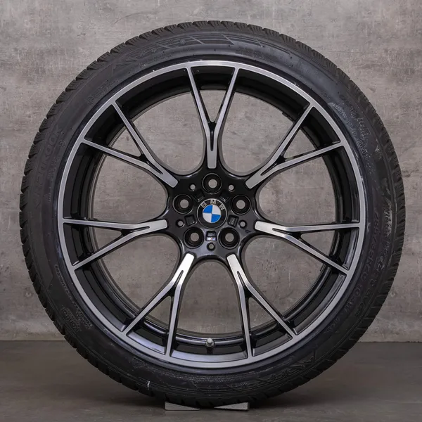 OEM BMW M5 M8 winter wheels 20 inch F90 F91 F92 F93 rims styling 789 M 8073849 8073850 black glossy turned