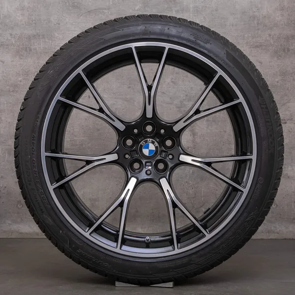 OEM BMW M5 M8 winter wheels 20 inch F90 F91 F92 F93 rims styling 789 M 8073849 8073850 black glossy turned