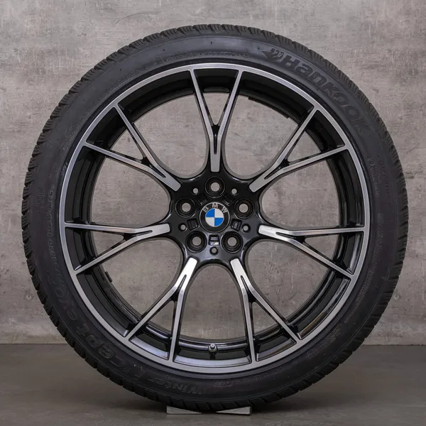 OEM BMW M5 M8 winter wheels 20 inch F90 F91 F92 F93 rims styling 789 M 8073849 8073850 black glossy turned