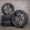 OEM BMW X5 X6 rims 22 inch G05 G06 summer wheels styling 742 M 9882610 9882611 black glossy turned