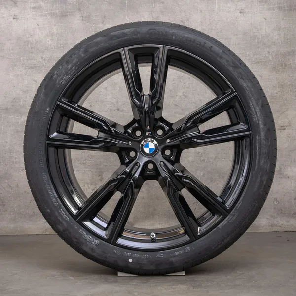OEM BMW X5 G05 X6 G06 22 inch wheels summer 8072002 8072003 747 M black NEW