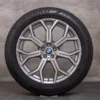 OEM BMW X7 winter wheels 21 inch G07 rims styling 753 6885142 ferric grey polisched
