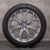 OEM BMW X7 winter wheels 21 inch G07 rims styling 753 6885142 ferric grey polisched