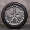 OEM BMW X7 winter wheels 21 inch G07 rims styling 753 6885142 ferric grey polisched