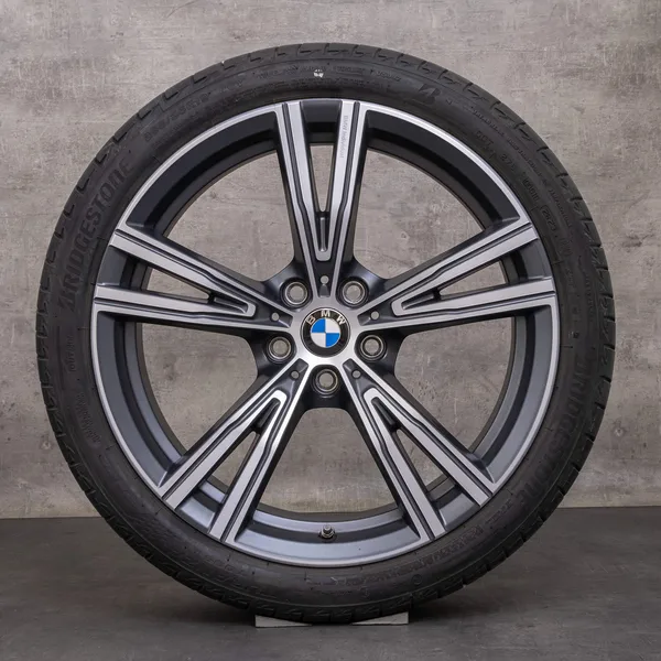 OEM BMW 2 series 3 4 rims 19 inch G20 G21 G22 G23 G42 Coupe summer wheels styling 793i 8089896 8089897 ferric gray glossy turned