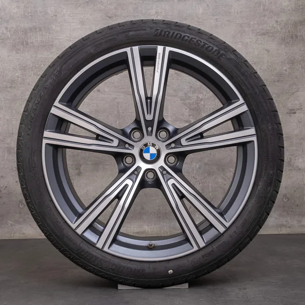 OEM BMW 2 series 3 4 rims 19 inch G20 G21 G22 G23 G42 Coupe summer wheels styling 793i 8089896 8089897 ferric gray glossy turned