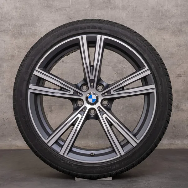 OEM BMW 2 series 3 4 rims 19 inch G20 G21 G22 G23 G42 Coupe summer wheel styling 793i 8089896 8089897 ferric gray glossy turned
