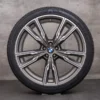 OEM BMW X5 X6 wheels 22 inch G05 G06 summer 8072002 8072003 styling 747 M ceriumgrey matt glossy