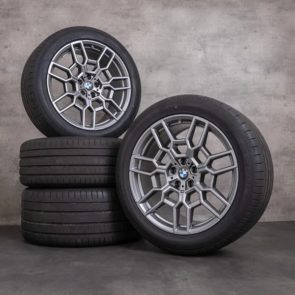 OEM BMW XM Rims 21 inch G09 Summer wheels Styling 918 M 1543958 1543986 Lightning grey