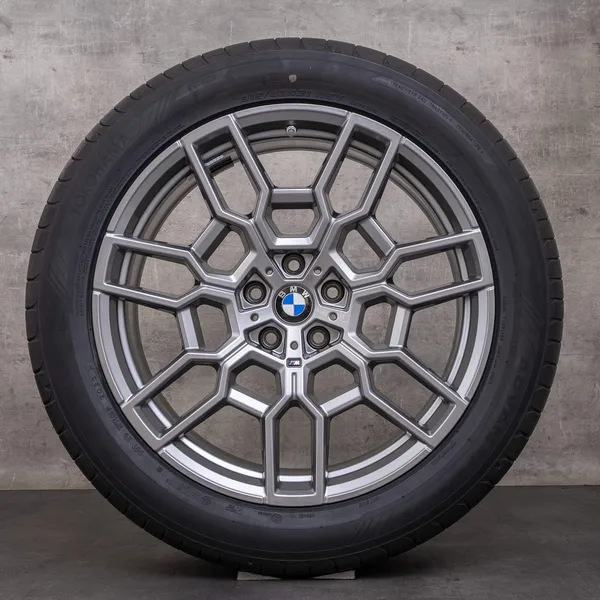 OEM BMW XM Rims 21 inch G09 Summer wheels Styling 918 M 1543958 1543986 Lightning grey