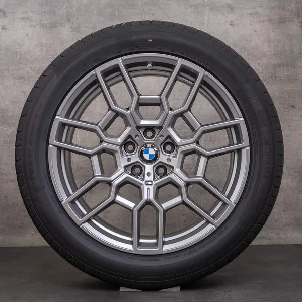 OEM BMW XM Rims 21 inch G09 Summer wheels Styling 918 M 1543958 1543986 Lightning grey