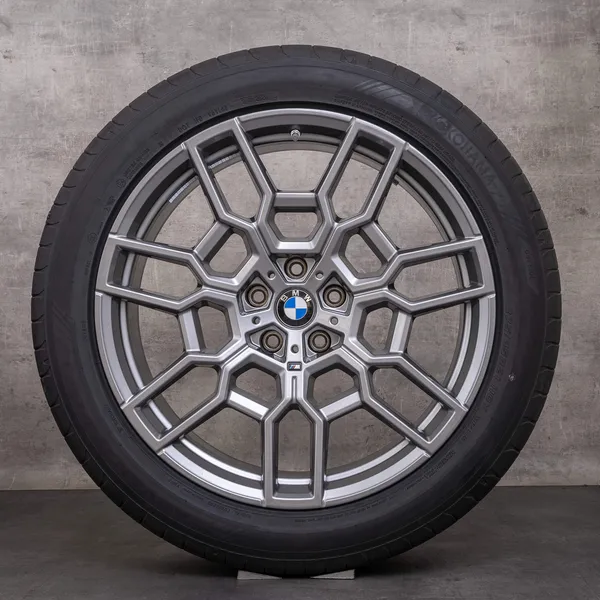 OEM BMW XM Rims 21 inch G09 Summer wheels Styling 918 M 1543958 1543986 Lightning grey