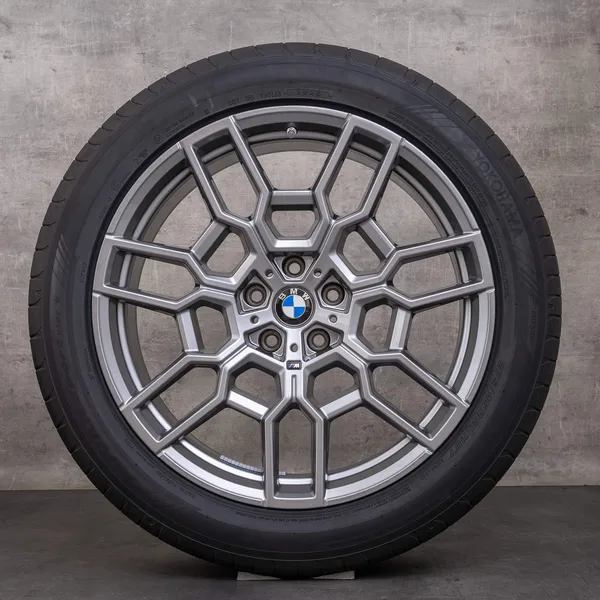 OEM BMW XM Rims 21 inch G09 Summer wheels Styling 918 M 1543958 1543986 Lightning grey