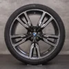 OEM BMW X5 X6 Rims 22 inch G05 G06 Summer wheels Styling 747 M 8072002 8072003 black glossy turned