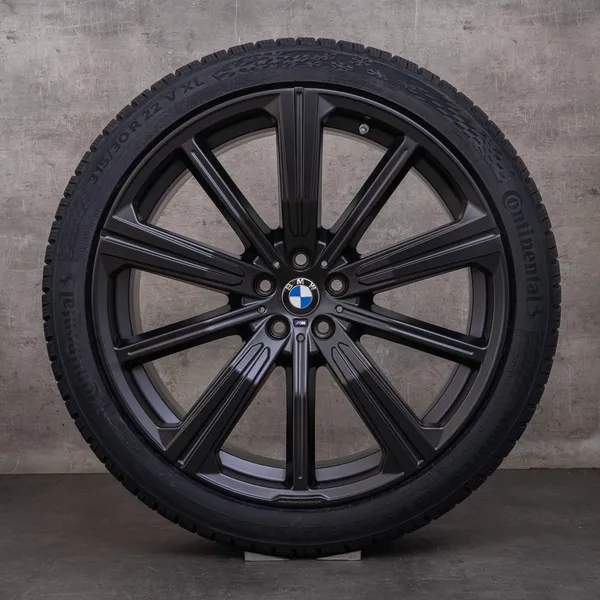 42313-styling-749-m-original-bmw-x5-x6-winterraeder-22-zoll-g05-g06-felgen-styling-749-m-6893544-6893545-schwa (3) OEM BMW X5 X6 snow tire packages 22 inch G05 G06 Rims Styling 749 M 6893544 6893545 black matt